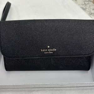 Kate Spade Black Glitter wristlet
